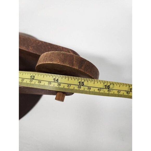 Vintage Wood Wheelbarrow Nut Candy Serving Bowl Garden Decor Potpourri Country - Picture 10 of 10